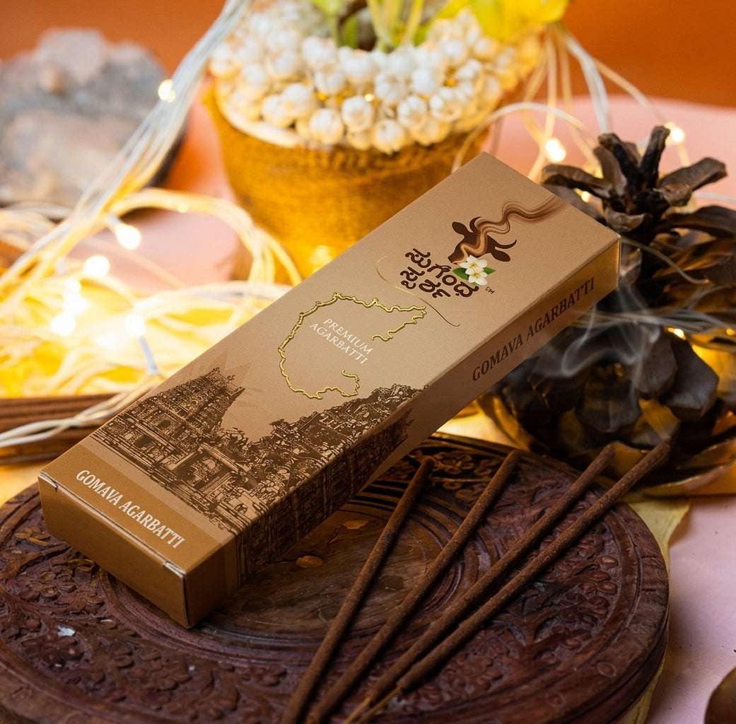 SughandhaSparsha - Gomaya Agarbatti (100% Natural & Premium 80 Sticks pack)